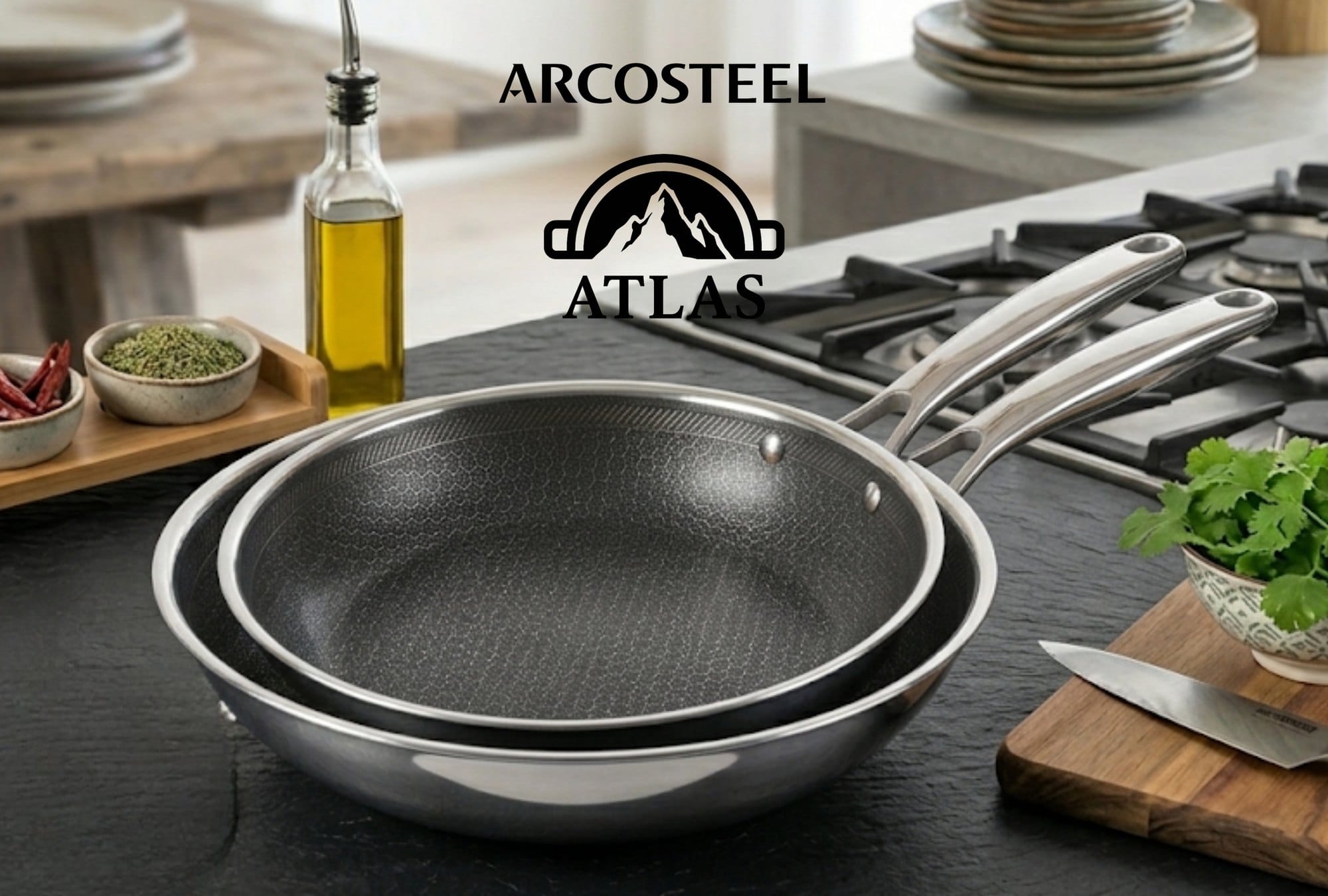 סט זוג מחבתות אטלס – ARCOSTEEL